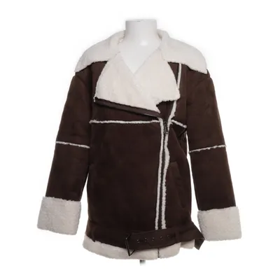 Shearling jas (Bruin) van Karo Kauer x NA-KD Acetaat, Polyester