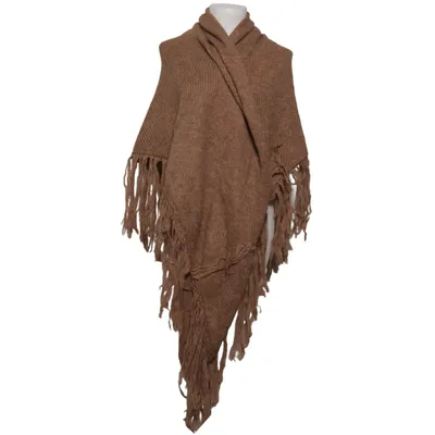 Poncho (Brown) from Yerse Nylon, Recycled polyester, Wool