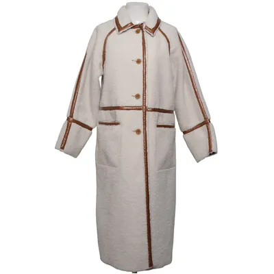 Frakke (Beige, Brun) fra Topshop Polyester, Polyurethan