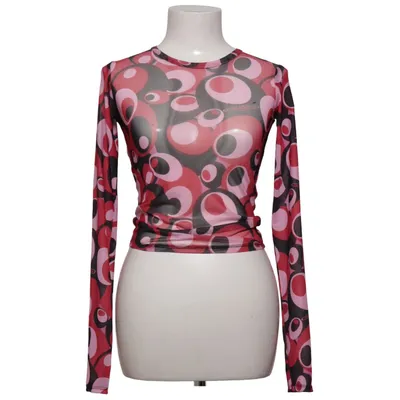Langærmet t-shirt (Pink, Sort, Flerfarvet) fra Omighty! Bomuld, Elastan
