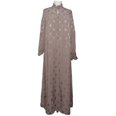 Robe longue (Gris, Beige) de Sandra Mansour x H&M Viscose