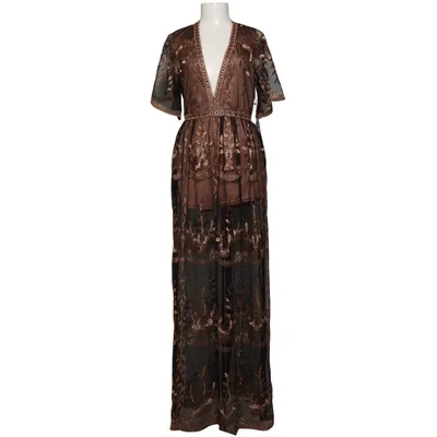 Maxikleid (Schwarz, Gold) von Haute Monde Metallfaser, Polyamid, Polyester