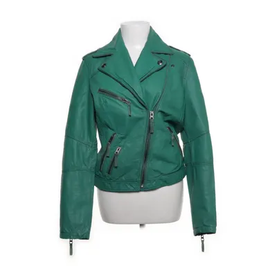 Læderjakke (Grøn) fra Luaze Polyester, Læder