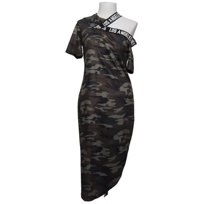Dress (Green, Brown, Black) from Shein Elastane, Polyester