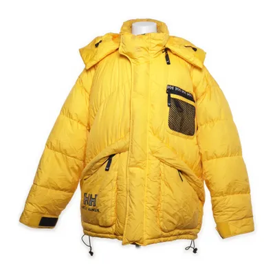 Donsjack (Geel) van Helly Hansen Dons, Veer, Polyamide