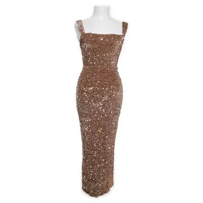 Aftonklänning (Brun) från Miss Ord Polyester