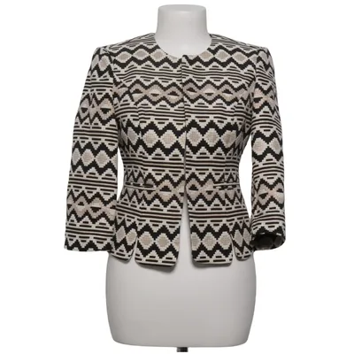 Blazer (Black, White, Gold) from adL Cotton, Metallic fiber, Polyester