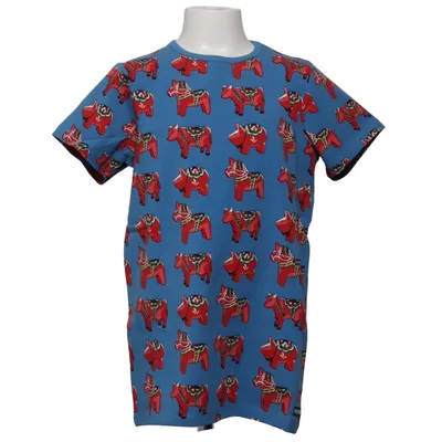 T-shirt (Blauw, Rood, Meerkleurig) van Villervalla Elastaan, Organisch katoen