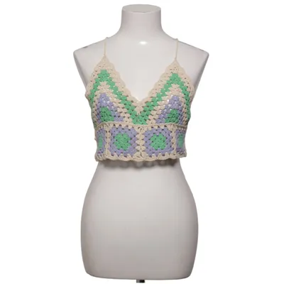 Crop top (Beige, Grøn, Lilla) fra Mango Bomuld