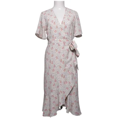 Robe portefeuille (Beige, Multicolore) de Three Sixty Five Polyester