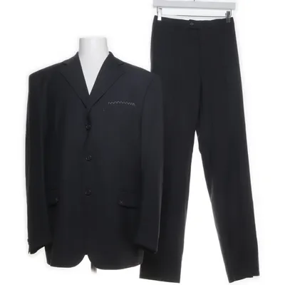 Suit (Black) from Prodotto Importato Viscose, Polyester, Silk