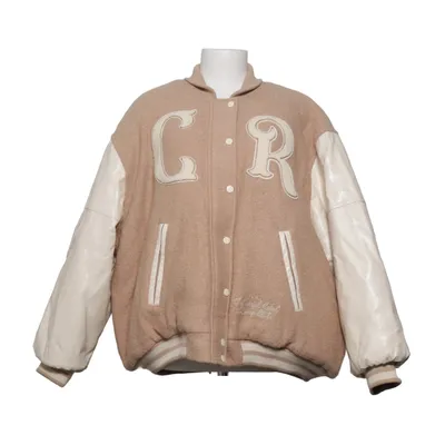 Collegejakke (Beige, Hvid) fra Colourful Rebel Polyurethan, Genanvendt polyester, Viscose, Uld