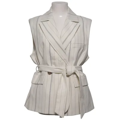 Vest (White, Blue) from Holzweiler Elastane, Polyester, Viscose