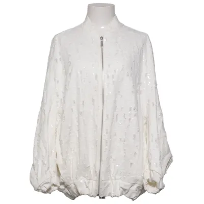 Bomber jacket (White) Cotton, Elastane
