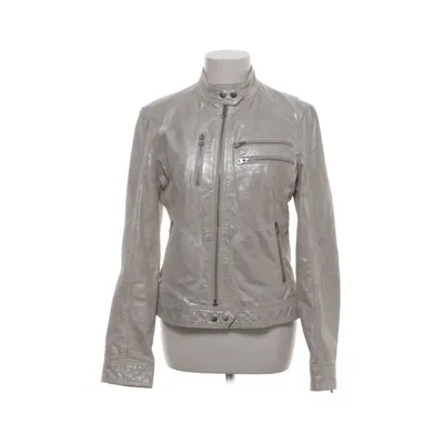 Läderjacka (Silverfärgad) från Maze Skinn, Polyester, Viskos