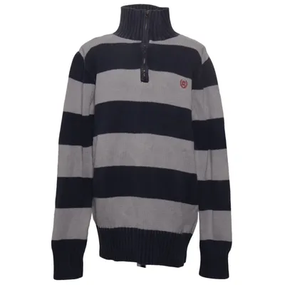 Trui (Blauw, Grijs) van Chaps Katoen