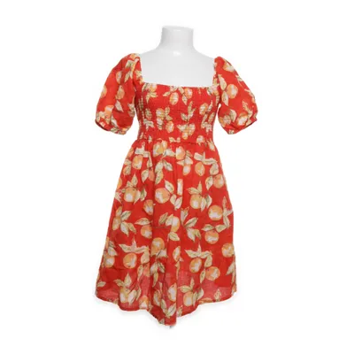 Dress (Red, Multicolored) from Urban Outfitters Cotton, Linen