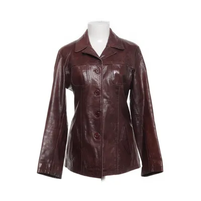 Leren blazer (Rood) van Camera Polyester, Leer