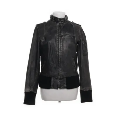 Leren jack (Zwart) Leer, Acryl, Polyester