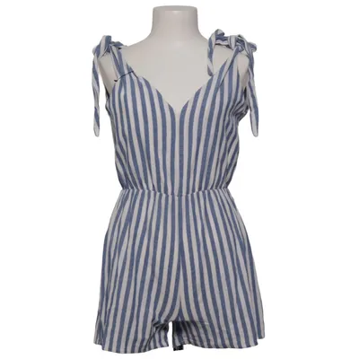 Jumpsuit (Blue, White) from L&S Cotton, Linen, Polyester