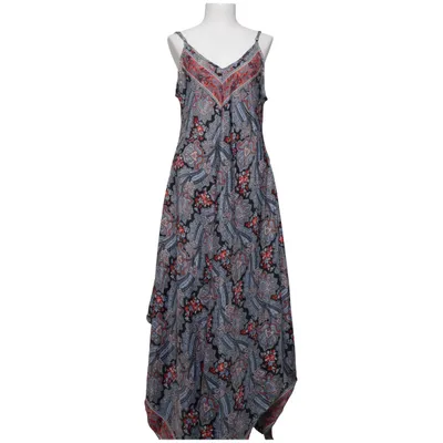 Robe longue (Noir, Bleu, Rouge) de S.N.Moda Soie, Viscose