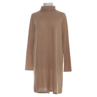 Turtleneck kjole (Brun) fra Jean Pascale Elastan, Polyester, Viscose