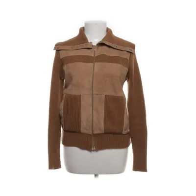 Læderjakke (Brun, Beige) fra Top Skins Akryl, Læder