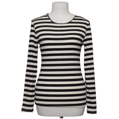 Langærmet t-shirt (Sort, Hvid) fra Marta Elastan, Viscose