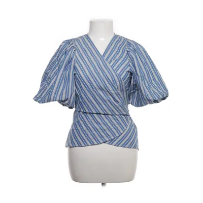 Knytblus (Blå, Vit) från H&M Modern Classic Bomull, Polyester