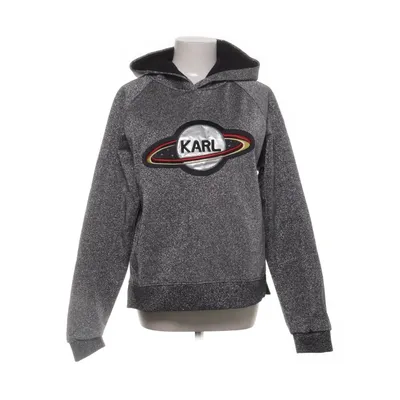 Huvtröja (Silverfärgad, Svart) från Karl Lagerfeld Bomull, Metallfiber, Polyamid