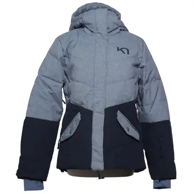 Donsjack (Grijs, Blauw) van Kari Traa Katoen, Dons, Elastaan, Polyamide, Polyester