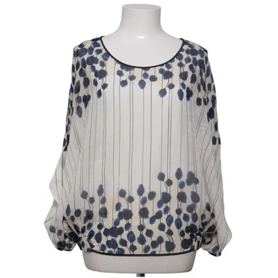 Bluse (Weiß, Blau, Schwarz) von Diane von Furstenberg Elasthan, Polyester, Seide