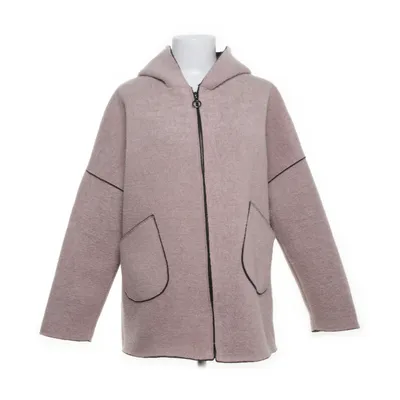 Frakke (Lilla, Sort) fra New Collection Polyester, Uld, Minkpels