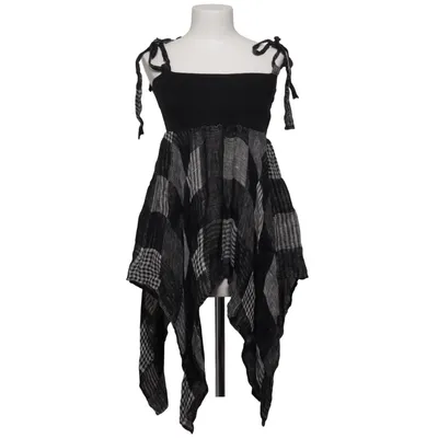 Dress (Black, White) from Olars Ulla Linen