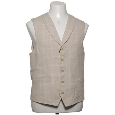 Jakkesætsvest (Beige) fra Carl Gross Linned, Polyester, Viscose, Uld