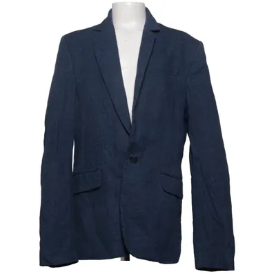 Blazer (Bleu) de H&M Coton, Lin, Polyester