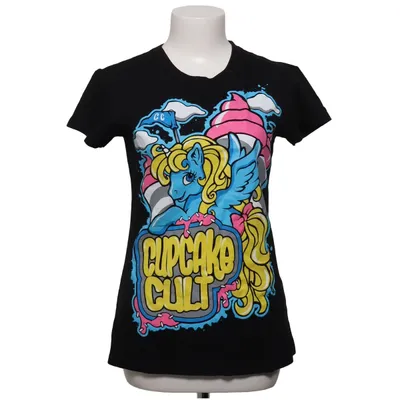 T-shirt (Black, Multicolored) from Cupcake Cult Cotton