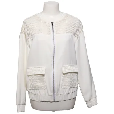 Bomberjakke (Hvid) fra Frankie Morello Polyester, Silke