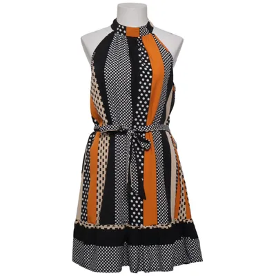 Halternek jurk (Zwart, Oranje, Wit, Meerkleurig)