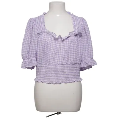 Top (Lilla, Hvid) fra Monki Elastan, Polyester