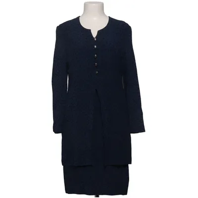 Robe (Bleu, Noir) de M. Costas Acétate, Viscose