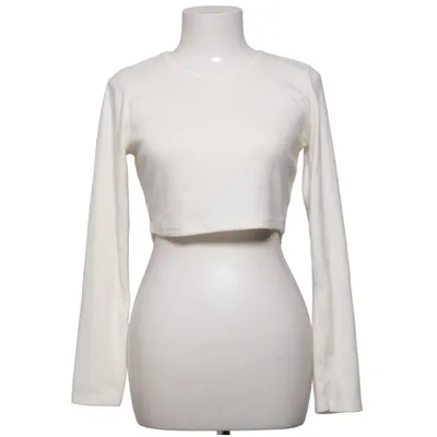 Crop top (Blanc) de L&S Élasthane, Polyester, Viscose
