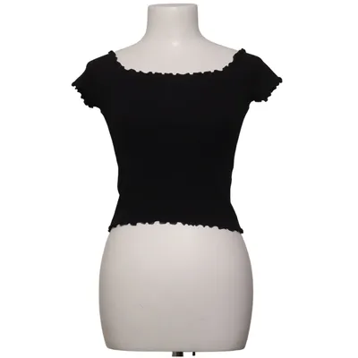 Crop top (Zwart) van Zara Trafaluc Katoen, Elastaan