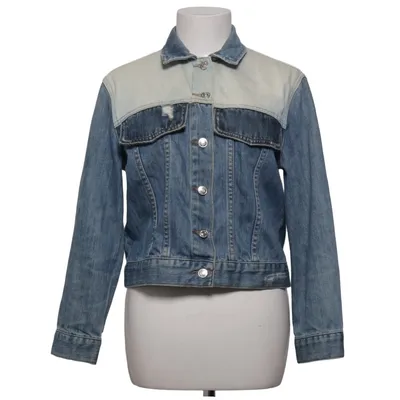 Denim jacket (Blue, White) from Mango Denim & Tees Cotton