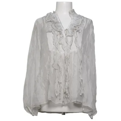 Blouse (Gray) Elastane, Silk, Viscose