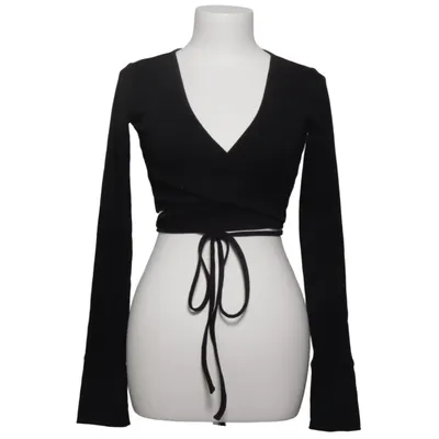 Wrap top (Black) from Dharmabums Cotton, Elastane
