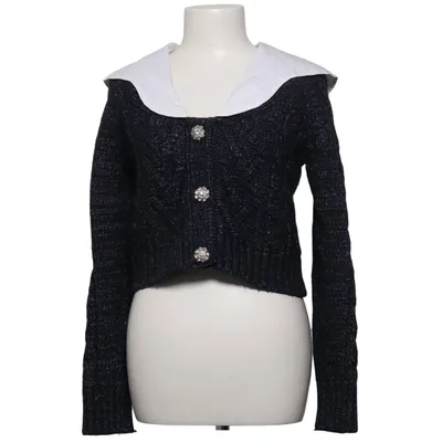 Cardigan (Blue, White, Multicolored) from Ganni Acrylic, Alpaca wool, Cotton, Elastane, Polyamide, Viscose