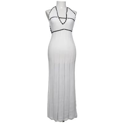 Strandklänning (Vit, Svart) Polyester