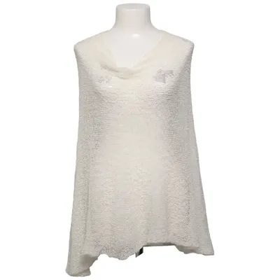 Poncho (Vit) från Ulla Jacobsson Kläder Akryl, Polyamid