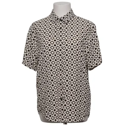 Short sleeve shirt (White, Black) from Denim & Flower Viscose